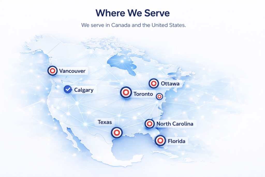 Map with Targets - North America